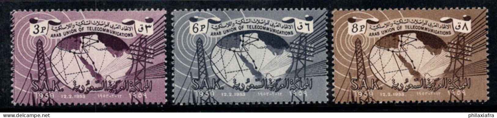 Arabie Saoudite 1961 Mi. 118-20 Neuf ** 100% Poteaux Radio Et Télégraphiques - Saoedi-Arabië