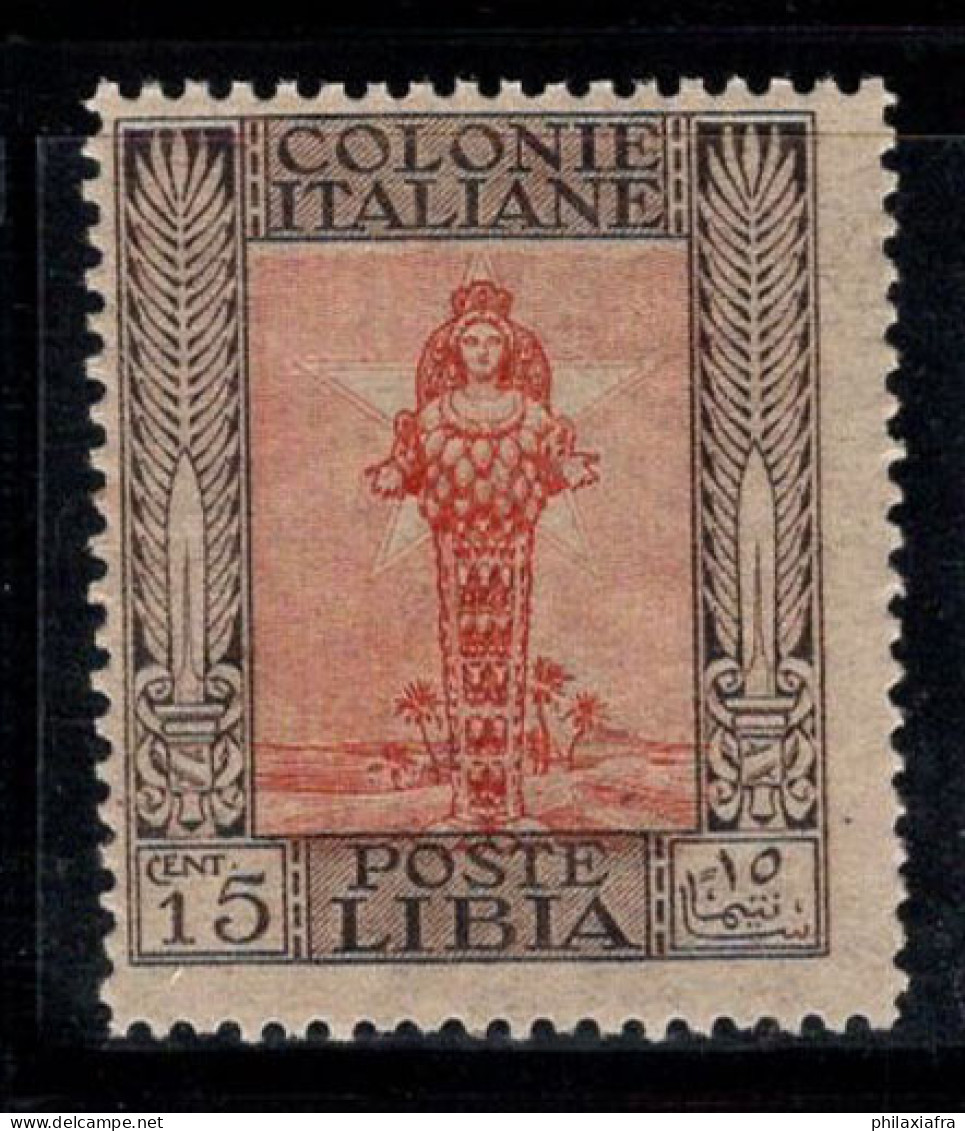 Libye Italienne 1921 Sass. 25 Neuf ** 100% 15 Cent, Série Picturale, Diane Éphésine - Libye