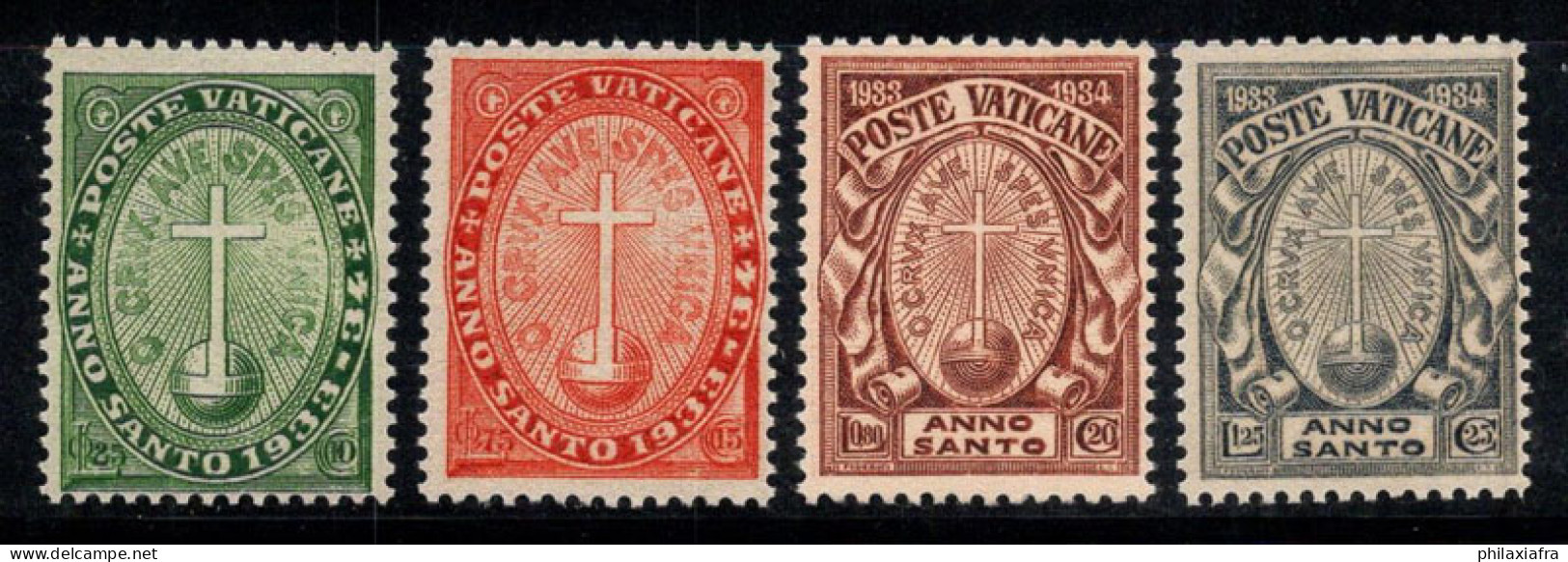 Vatican 1933 Sass. 15-18 Neuf ** 100% Croix, Année Sainte - Neufs