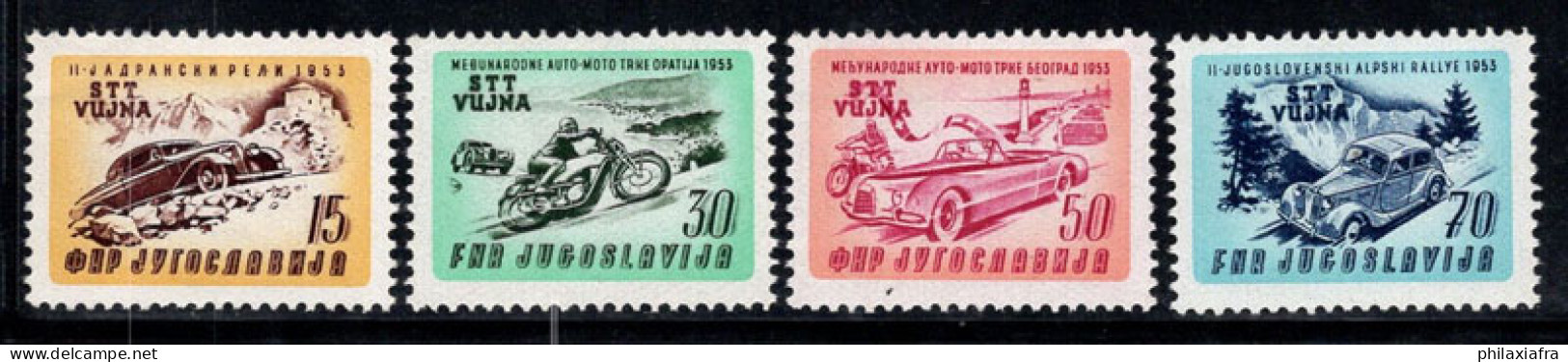 Trieste B 1953 Sass. 85-88 Neuf ** 100% Courses De Motos - Ungebraucht