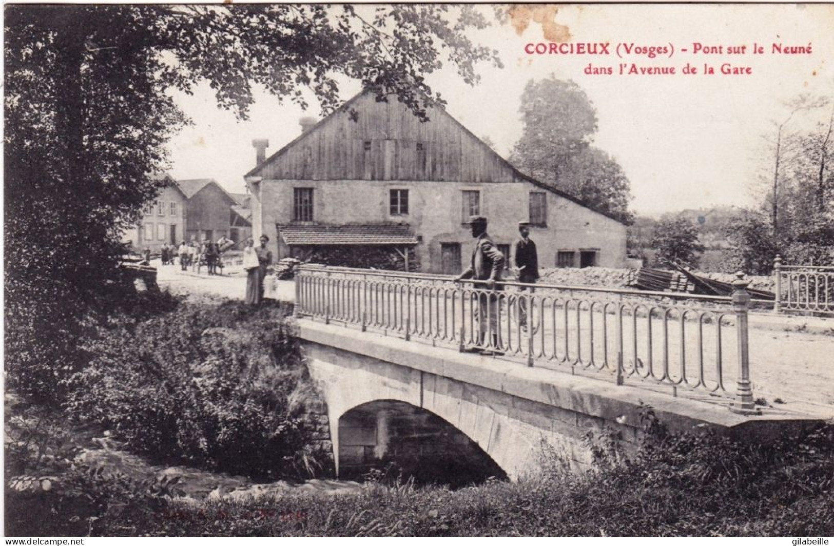 88 - Vosges -  CORCIEUX - Pont Sur Le Neuné Dans L Avenue De La Gare - Corcieux