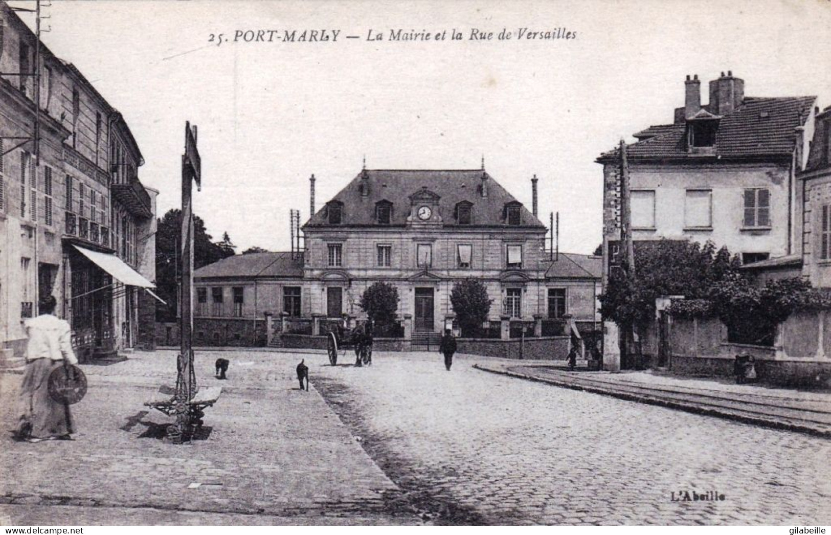 78 - Yvelines -  PORT MARLY - La Mairie Et La Rue De Versailles - Other & Unclassified