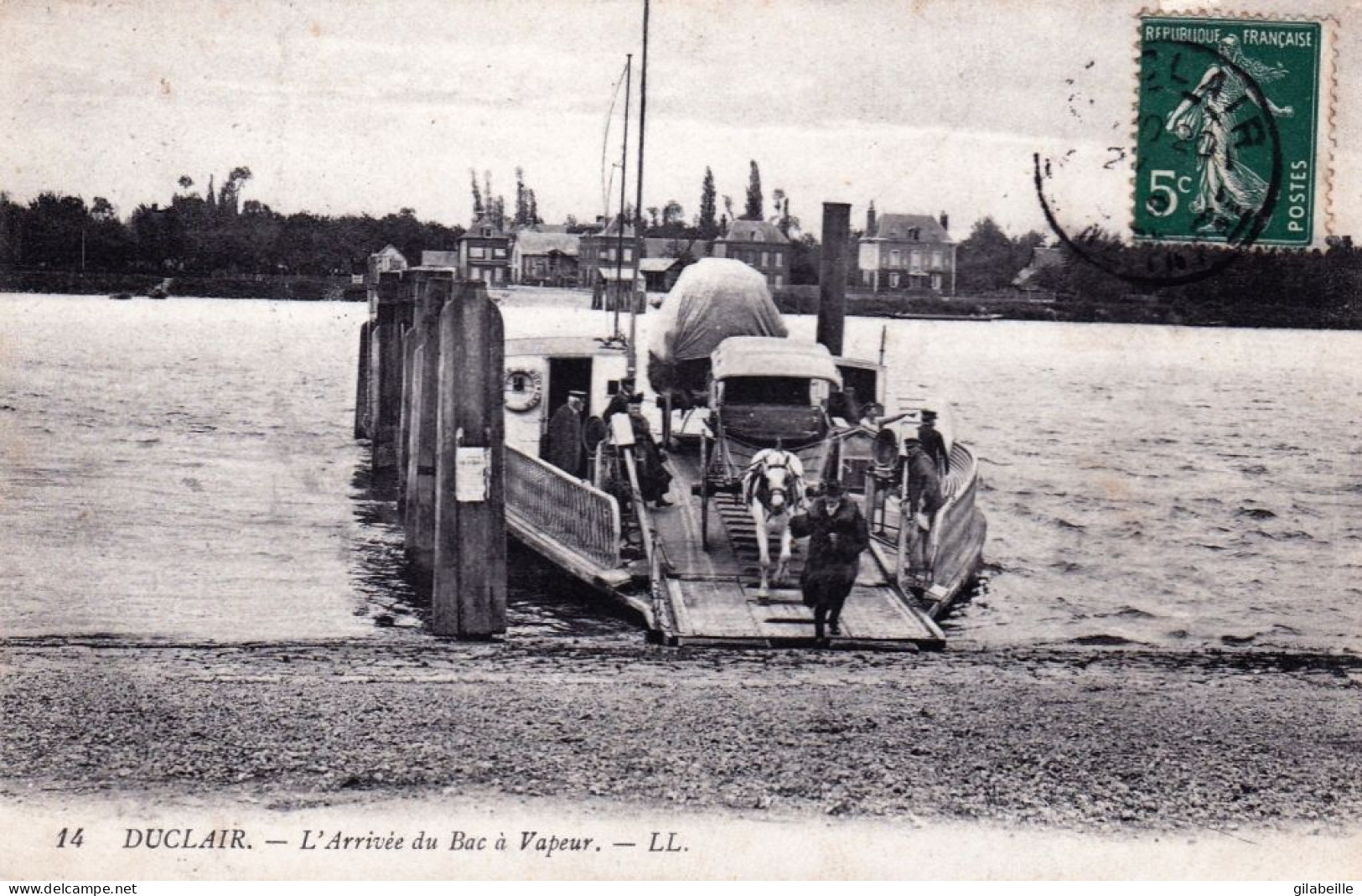 76 - Seine Maritime -  DUCLAIR - L Arrivée Du Bac A Vapeur - Duclair