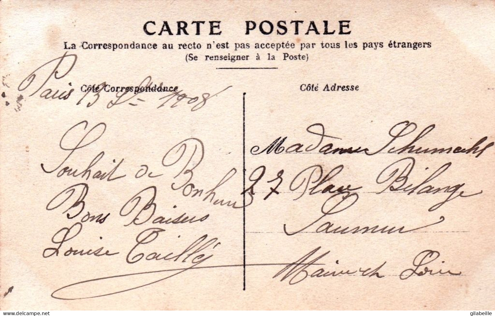 Carte Fantaisie -  BONNE FETE Louise - Femme - Lady - Frau - Other & Unclassified