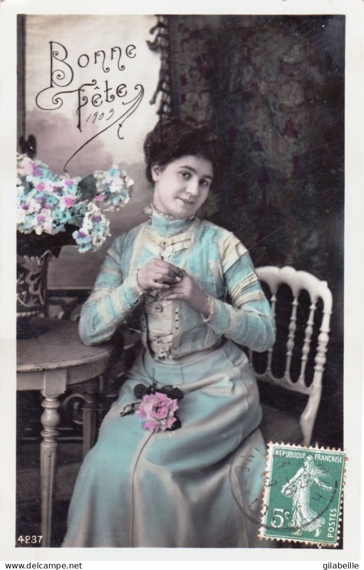 Carte Fantaisie - Bonne  Fete  - Femme - Lady - Frau - Frauen