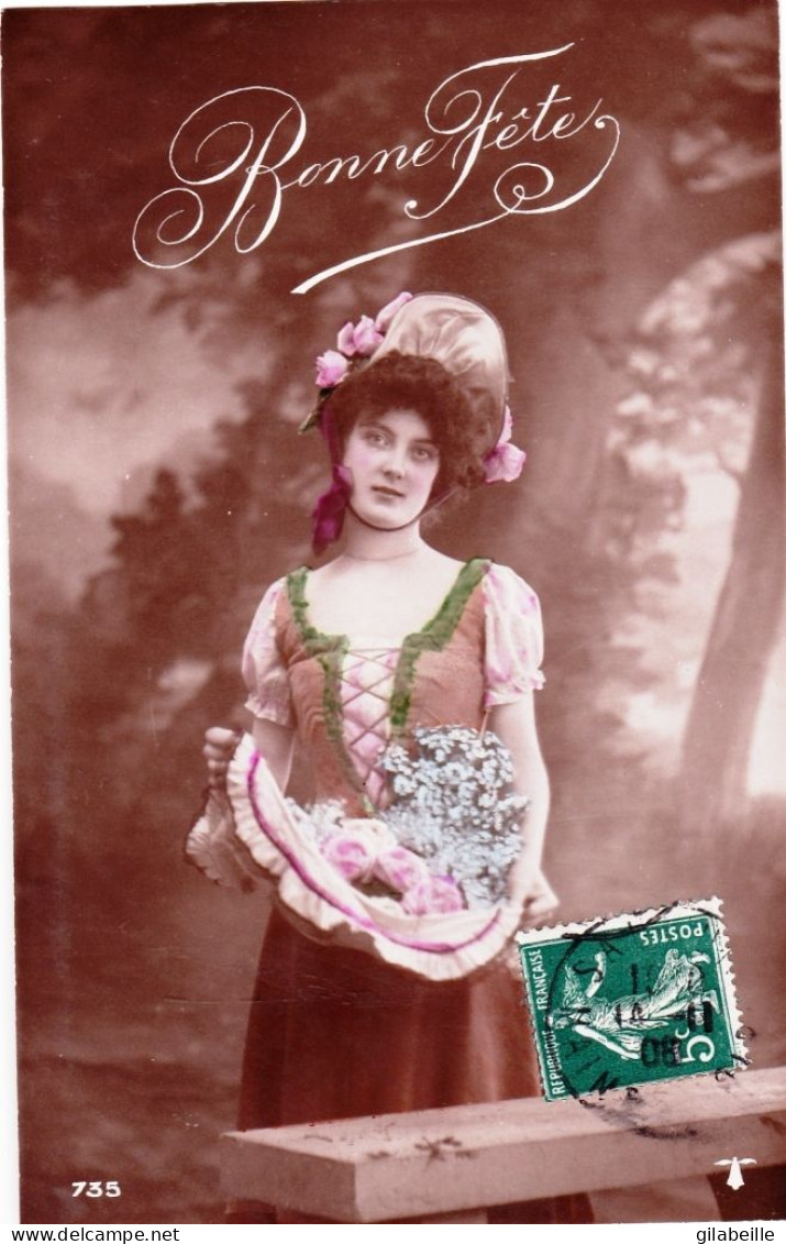 Carte Fantaisie - Bonne  Fete  - Femme - Lady - Frau - Frauen