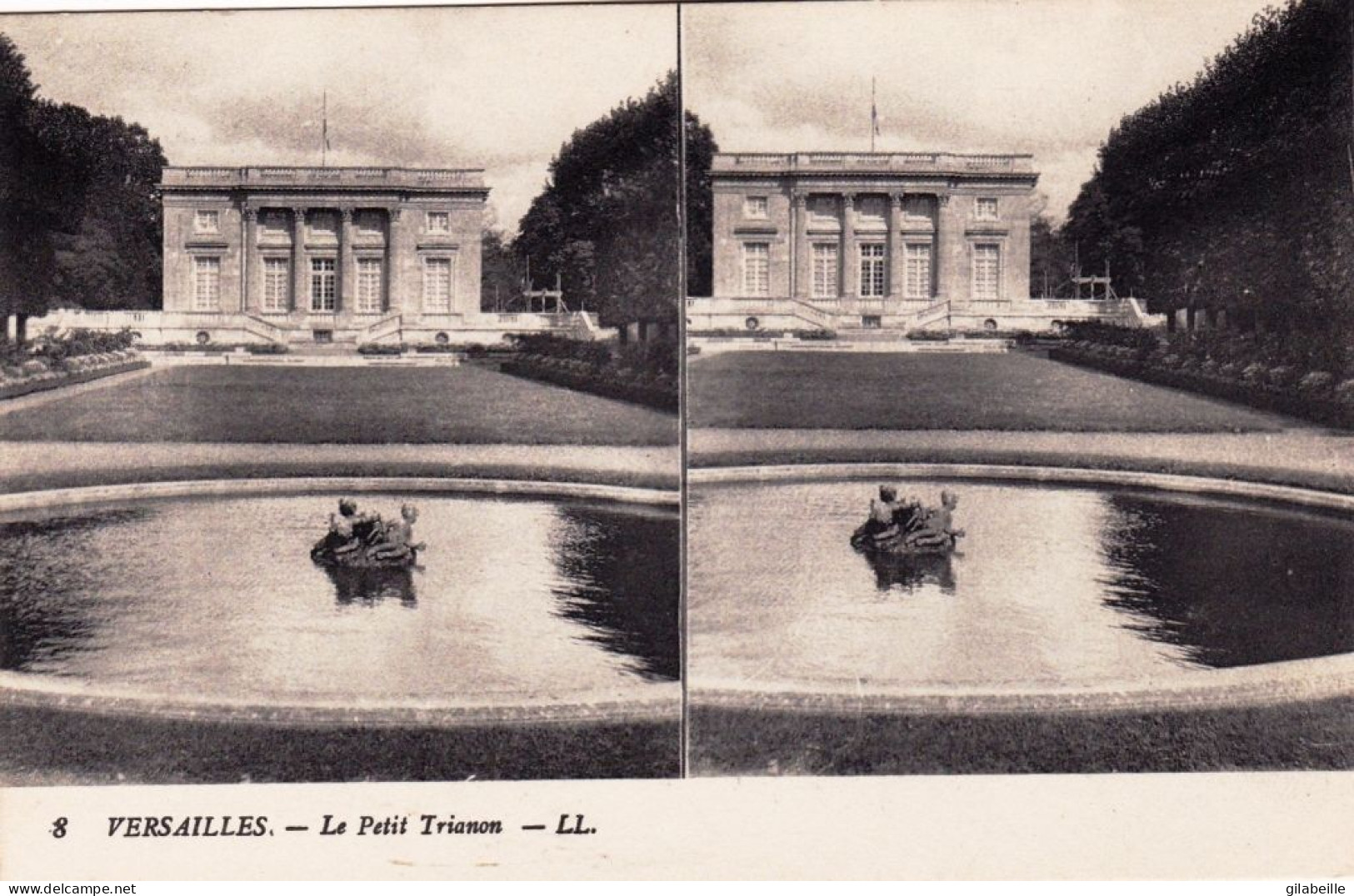 78 - VERSAILLES -  Le Petit Trianon  - Carte Stereoscopique - Versailles (Château)