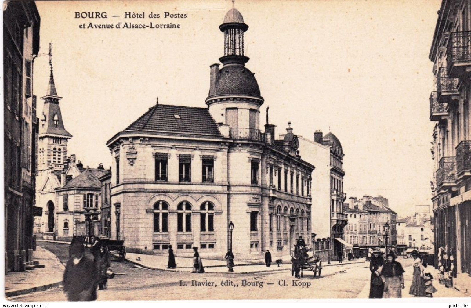 01 - Ain - BOURG En BRESSE - Hotel Des Postes Et Avenue D Alsace Lorraine - Non Classés