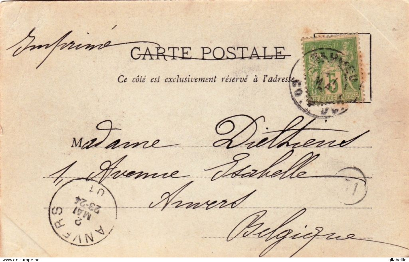 21 - Cote D Or -  SAULIEU - Hotel De Ville - Carte Precurseur 1901 - Saulieu