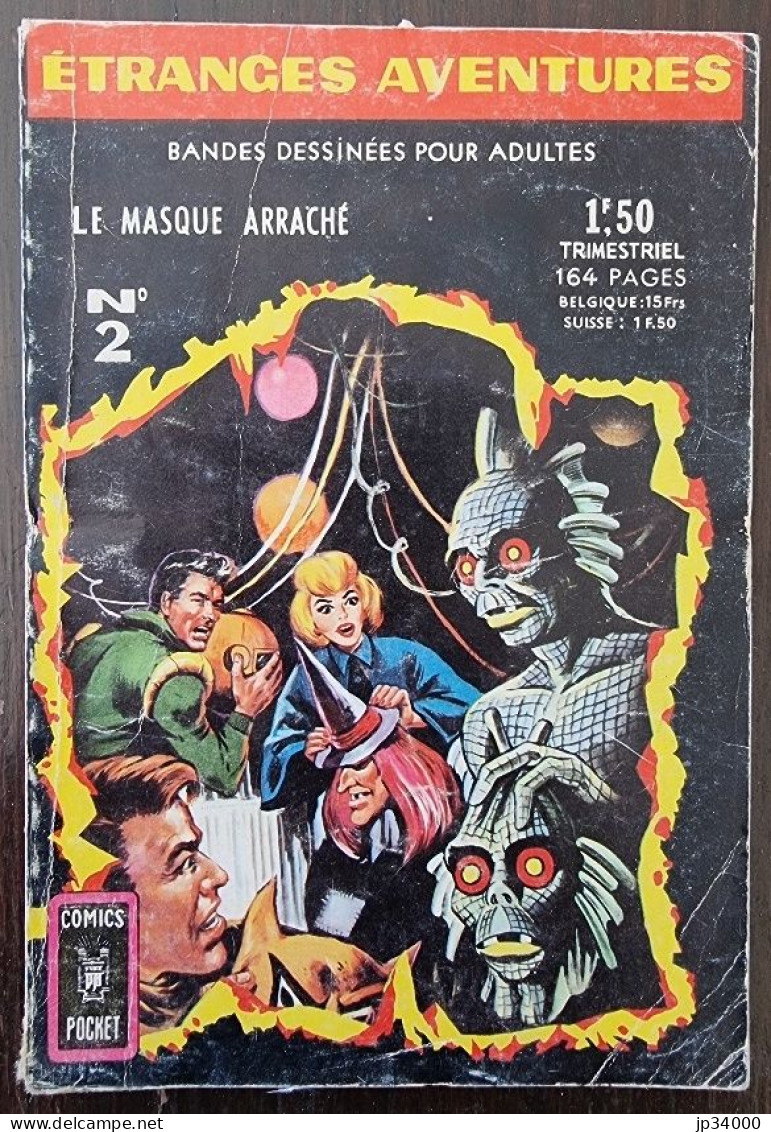 ETRANGES AVENTURES N°2. Le Masque Arraché. Publié En 1966. Comics Pocket-Aredit - Kleine Formaat