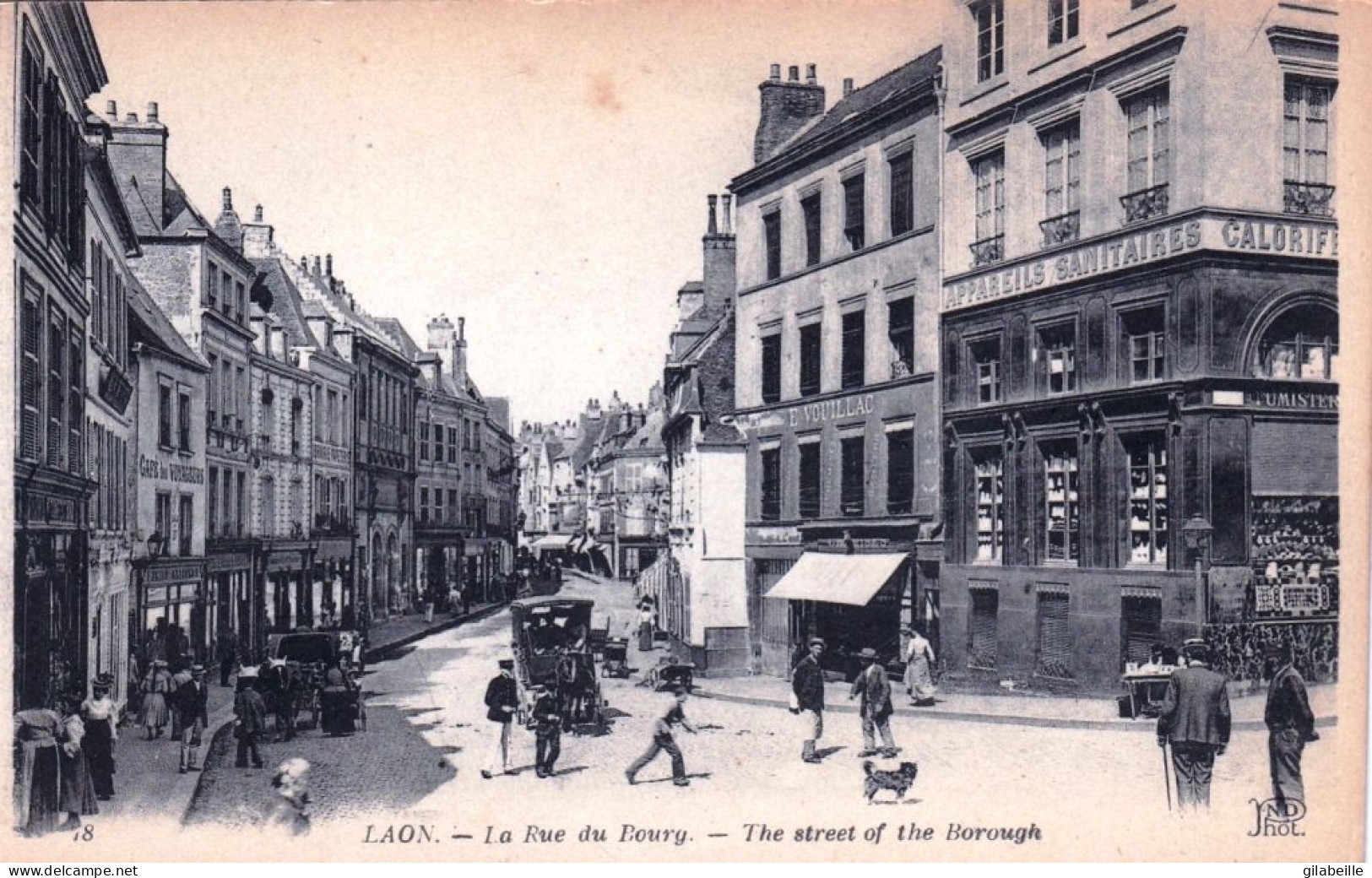 02 - Aisne -  LAON - La Rue Du Bourg - Laon