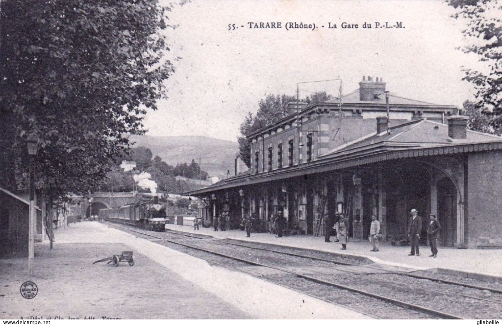 69 - Rhone -  TARARE - Gare Du P L M - Train Vapeur Entrant En Gare - Tarare