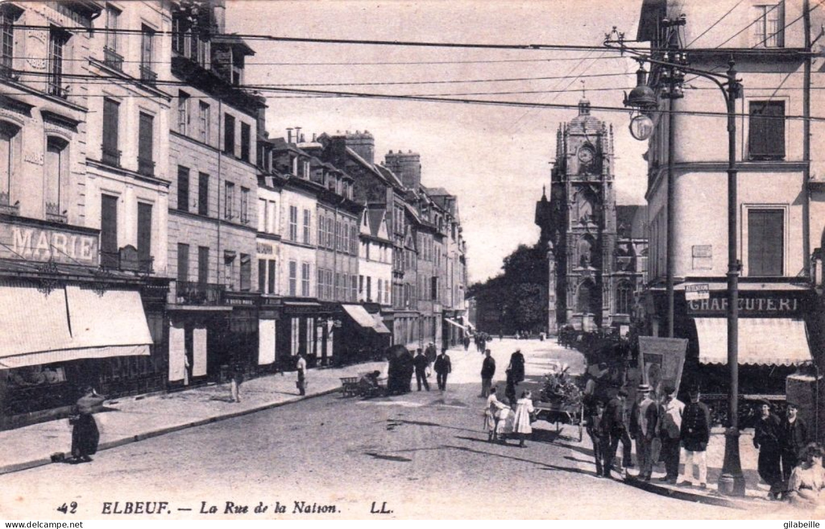 76 - Seine Maritime -  ELBEUF - La Rue De La Nation - Elbeuf