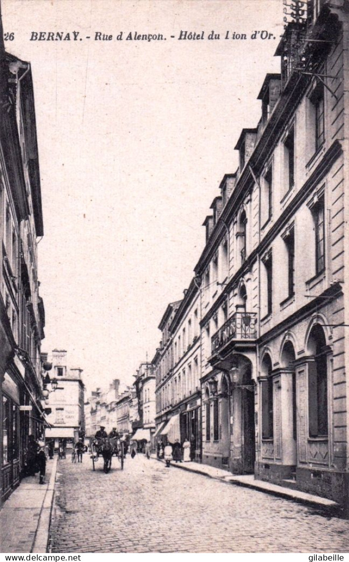 27 - Eure - BERNAY - Rue D Alencon - Hotel Du Lion D Or - Bernay