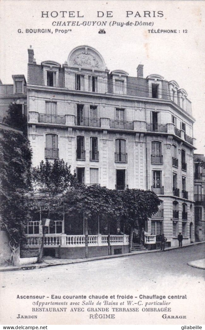 63 - Puy De Dome -  CHATEL GUYON - Hotel De Paris - - Châtel-Guyon