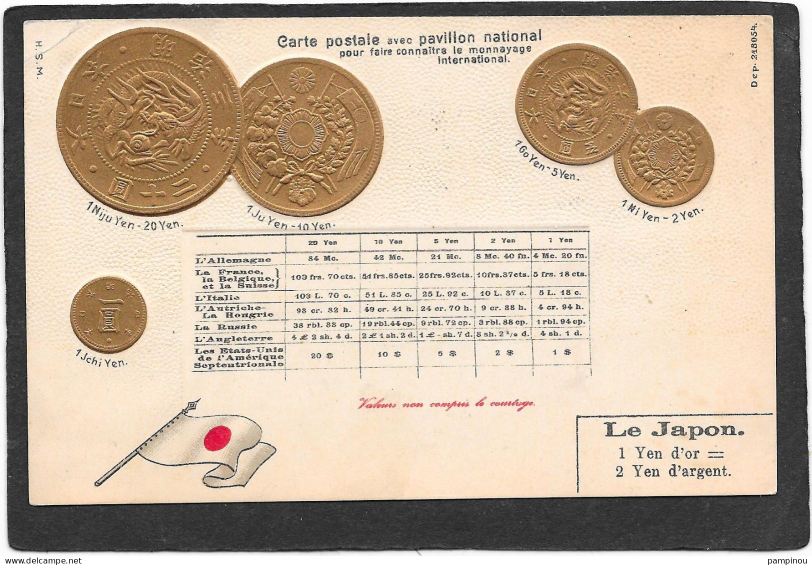 MONNAIES Du JAPON - Numismatique - Gaufrée - Monete (rappresentazioni)