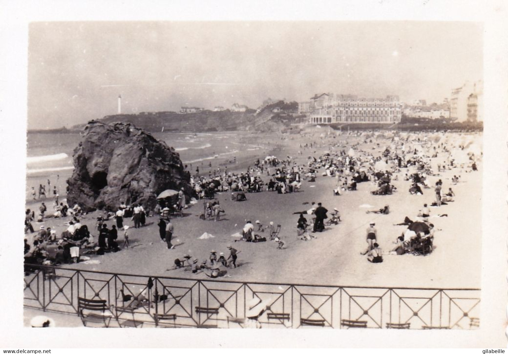 Photo 9.0 X 6.3 - BIARRITZ  (64 )   Vers Le Rocher De La Vierge   - Aout 1934 - Places