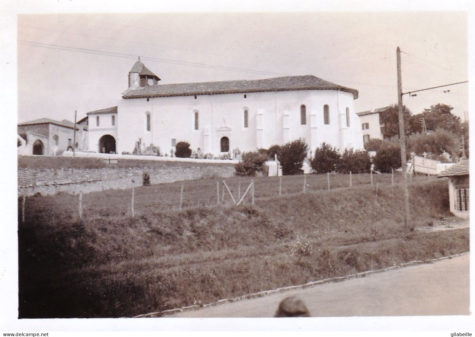 Photo 9.0 X 6.3 - BIDART  (64 )  L église Et Le Cimetiere   - Aout 1934 - Orte