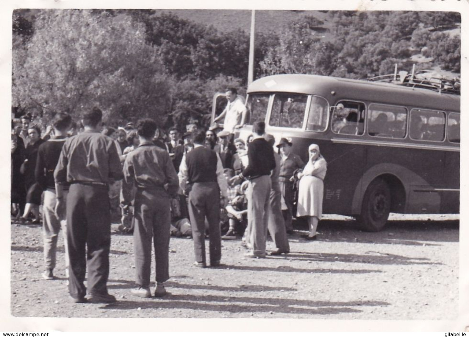 Photo 8.2 X 6.0 - Algerie -  ALGER - Sortie En Autocar De Tourisme Et Travail - Novembre 1953 - Places