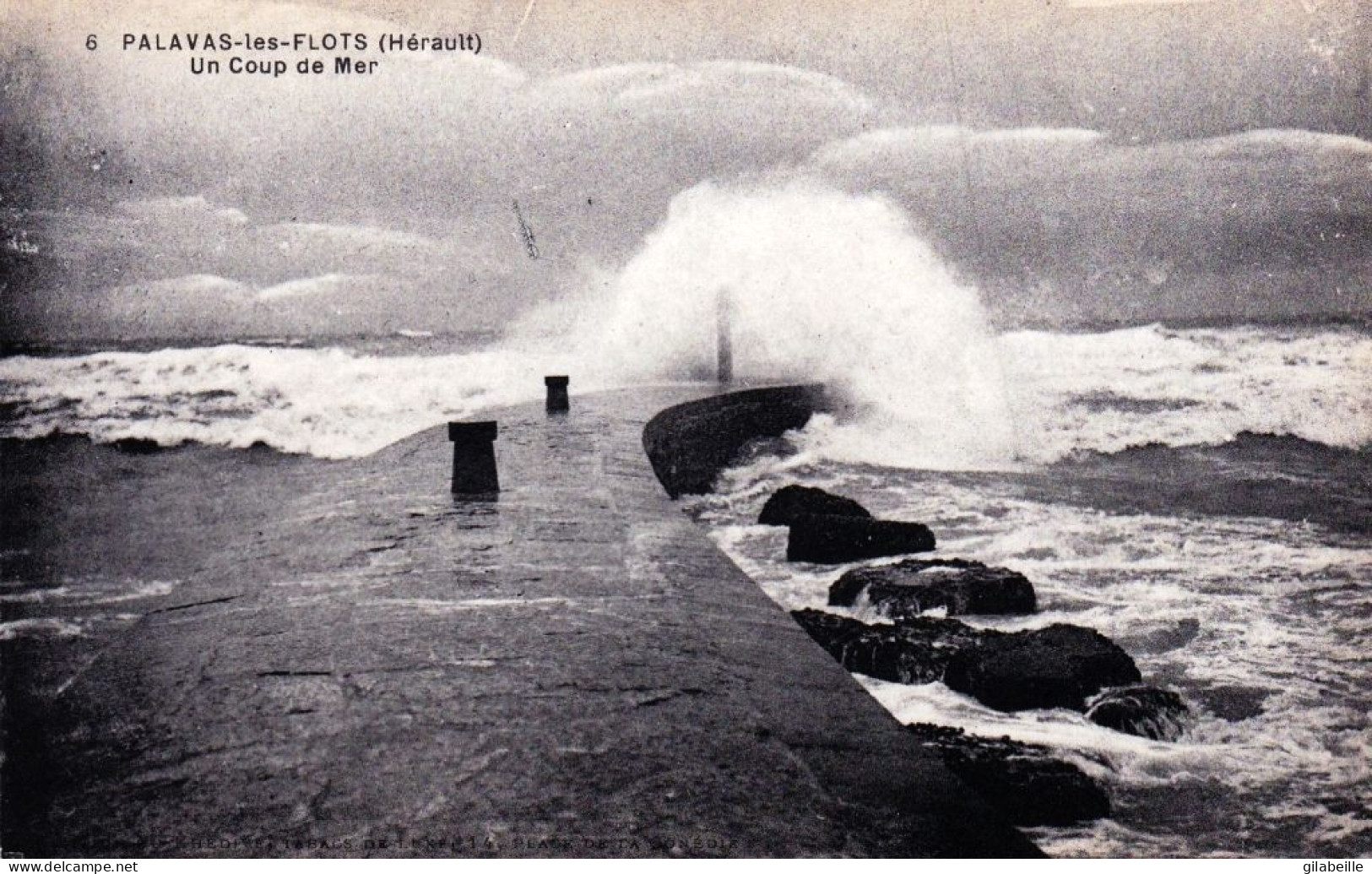 34 - Herault -  PALAVAS Les FLOTS - Un Coup De Mer - Palavas Les Flots