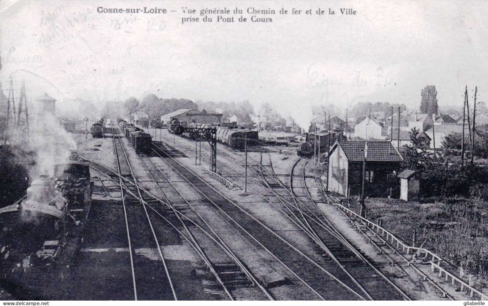58 - Nievre -  COSNE Sur LOIRE - Vue Generale Du Chemin De Fer Et De La Ville Prise Du Pont De Cours - Cosne Cours Sur Loire