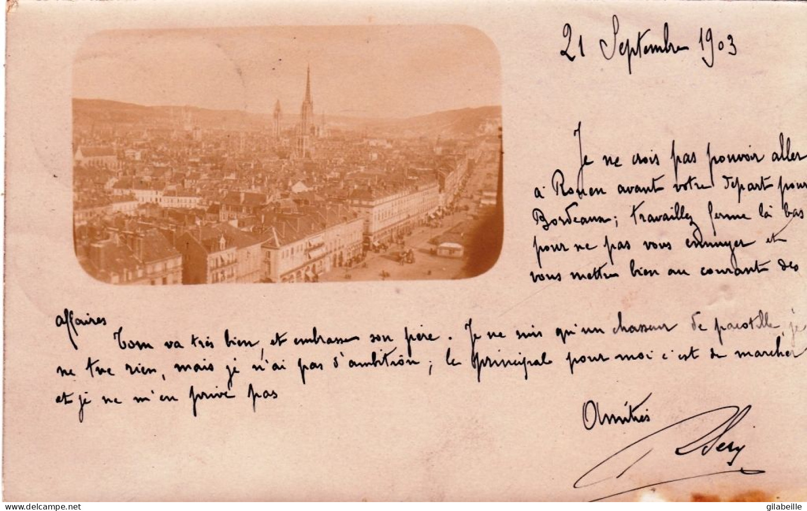 76 - ROUEN - Carte Photo - 1903 - Rouen