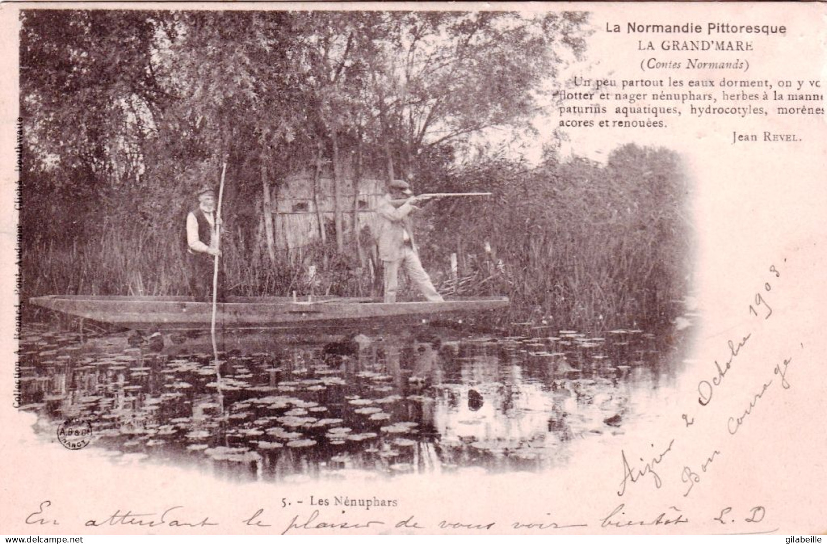 61 - Orne -  La Normandie Pittoresque - La Grand Mare - Les Nénuphars - Chasseur - 1903 - Autres & Non Classés