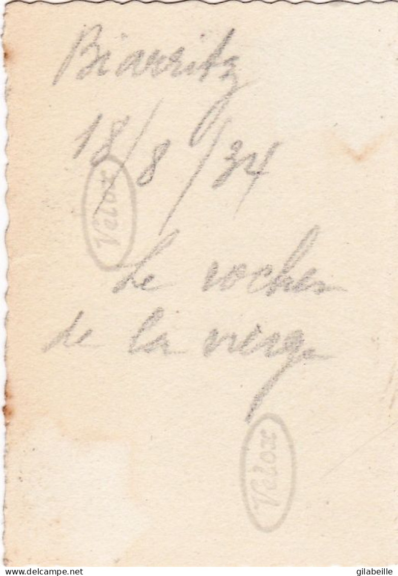 Photo 4.5 X 6.5 - BIARRITZ - Rocher De La Vierge - Aout 1934 - Orte