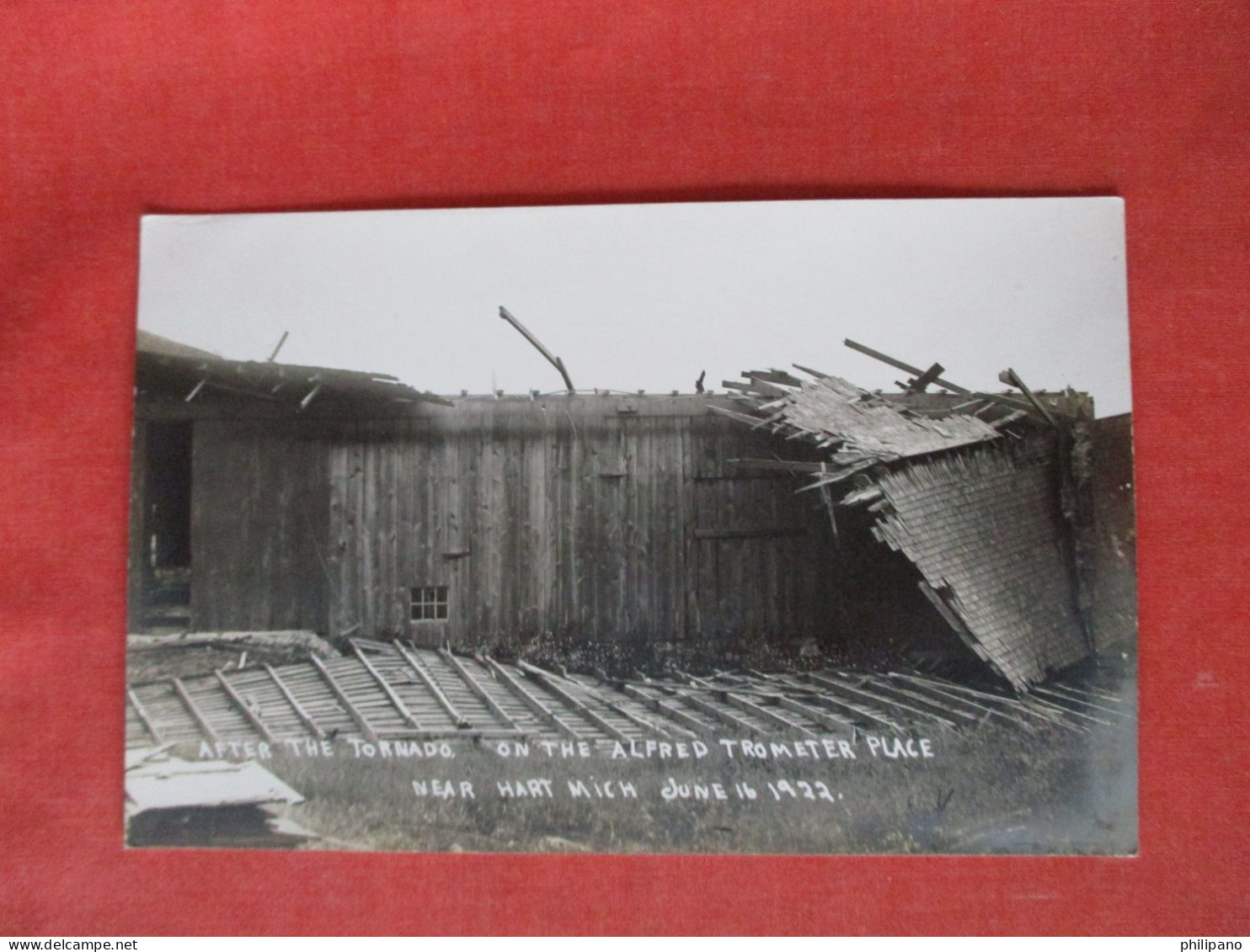 RPPC. After Tornado June 16 1922   Near Hart Michigan >   Ref 6409 - Other & Unclassified