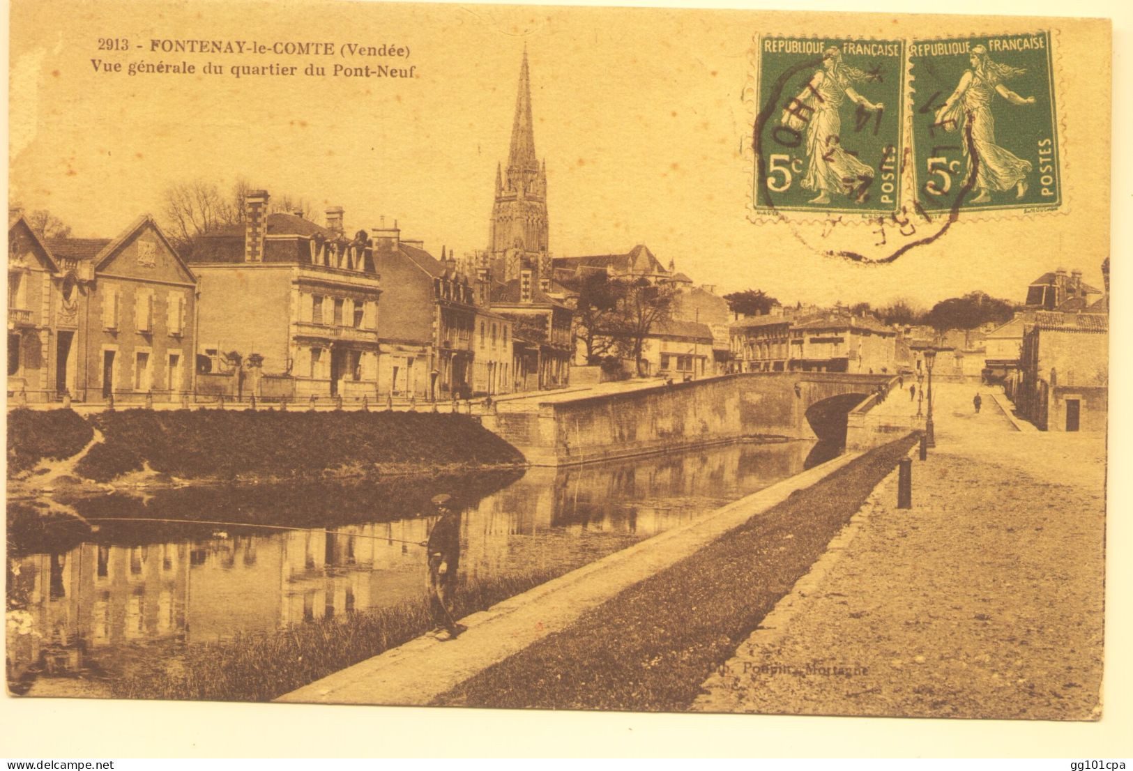 Cachet Convoyeur Ligne "VELUIRE A NIORT 1914" Refait Dos Superbe Semeuse Indice 3 - Paiement Par MANGOPAY Uniquement - Spoorwegpost