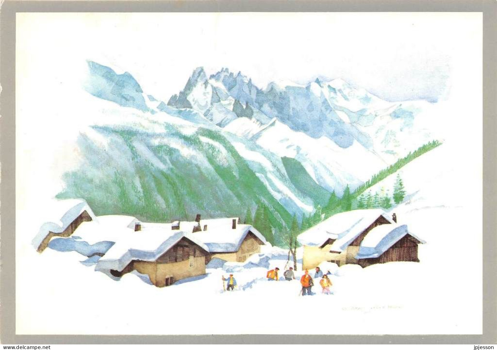 ILLUSTRATEUR - GUY AMEYE - AQUARELLE, PAYSAGE DE SAVOIE - Autres & Non Classés