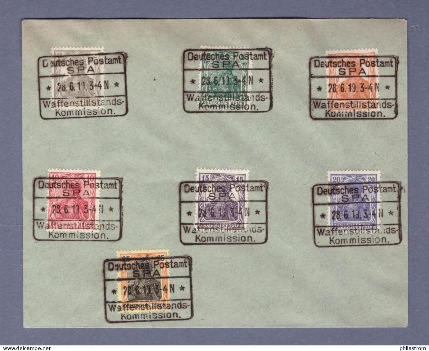 Weimar Brief - Deutsches Postamt SPA - Waffenstillstands Kommission 28.9.19 (CG13110-267) - Briefe U. Dokumente