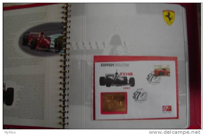 FERRARI 1947/1997  CINQUANT'ANNI DI STORIA DELLA CASA DI MARANELLO BOLAFFI 12 FDC CON "GOLD FOIL REPLICA" - Cars