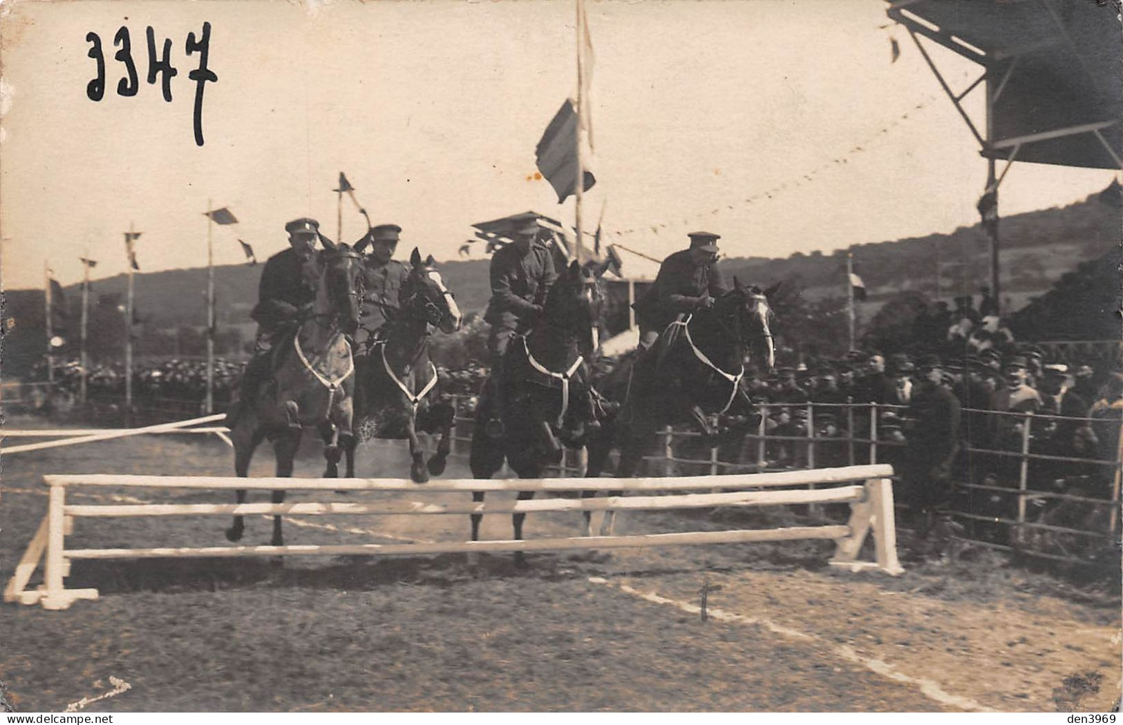 Château D'EU (Seine-Maritime) - Fête Hippique Au Profit Des Hôpitaux Franco-Belge, 21-23/7/1916 - Carte-Photo (2 Scans) - Eu