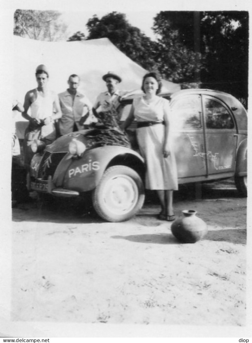 Photo Vintage Paris Snap Shop- Voiture Car Groupe Femme Women Homme Men - Automobili