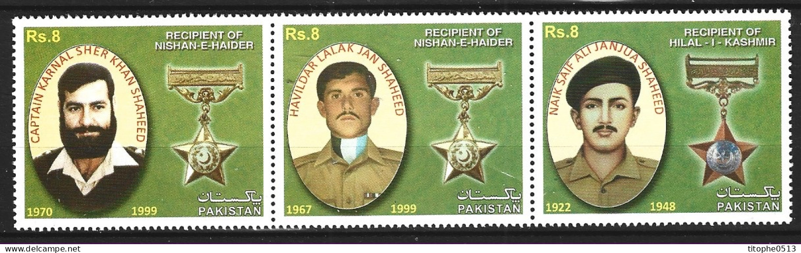 PAKISTAN. N°1376-8 De 2013. Médailles Militaires. - Militaria