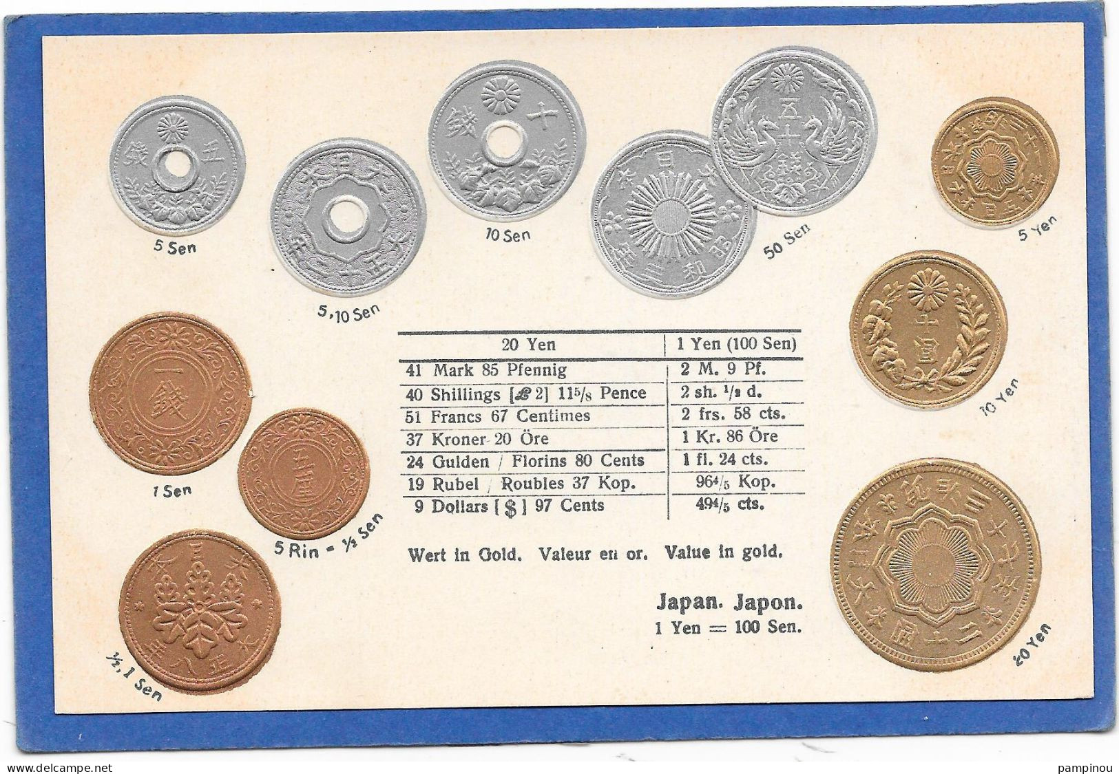 MONNAIES - JAPON - Numismatique - Gaufrée - Coins (pictures)