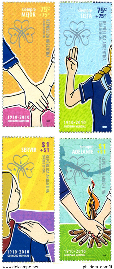 254466 MNH ARGENTINA 2010 ESCULTISMO FEMENINO - CENTENARIO DE LAS GUIAS - Unused Stamps