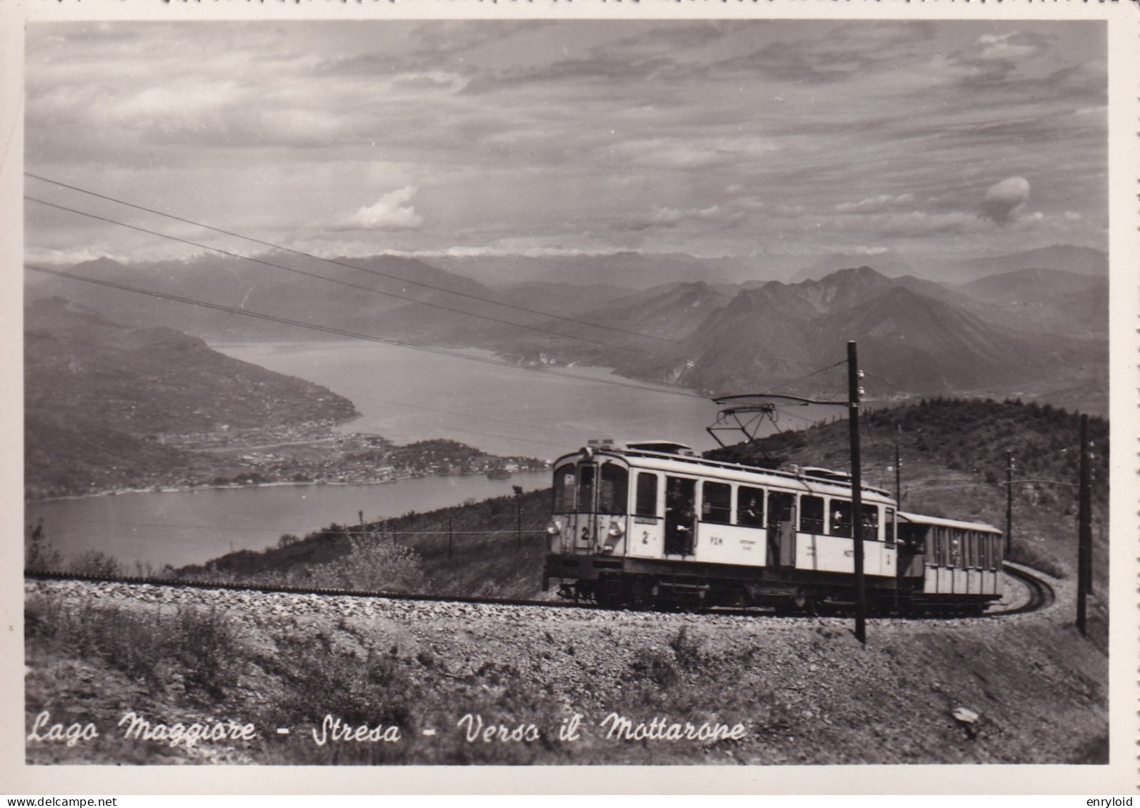 Lago Maggiore Stresa Verso Il Mottarone - Treno Ferrovia - Autres & Non Classés