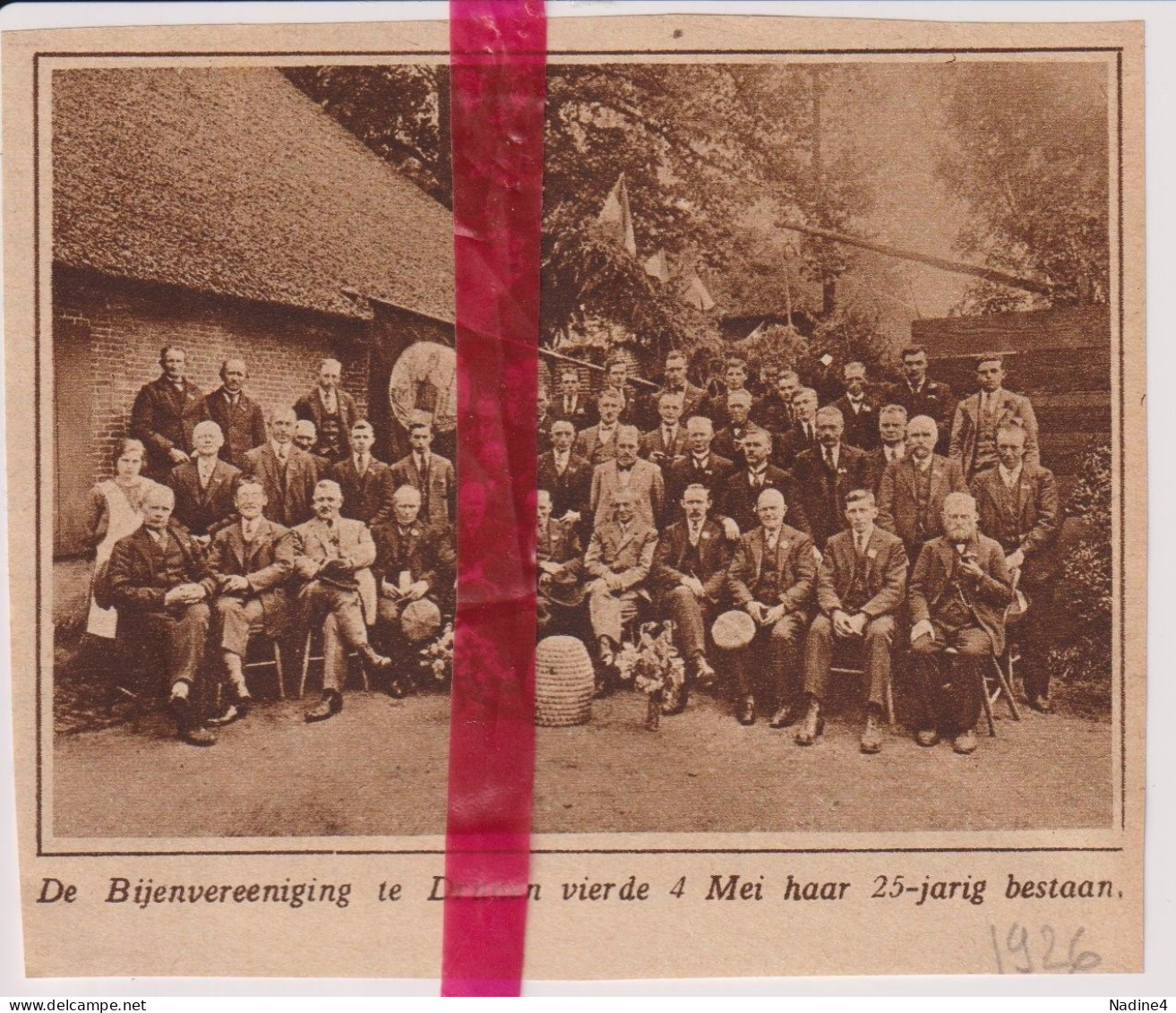 Drunen - 25 Jaar Bijenvereniging - Orig. Knipsel Coupure Tijdschrift Magazine - 1926 - Ohne Zuordnung