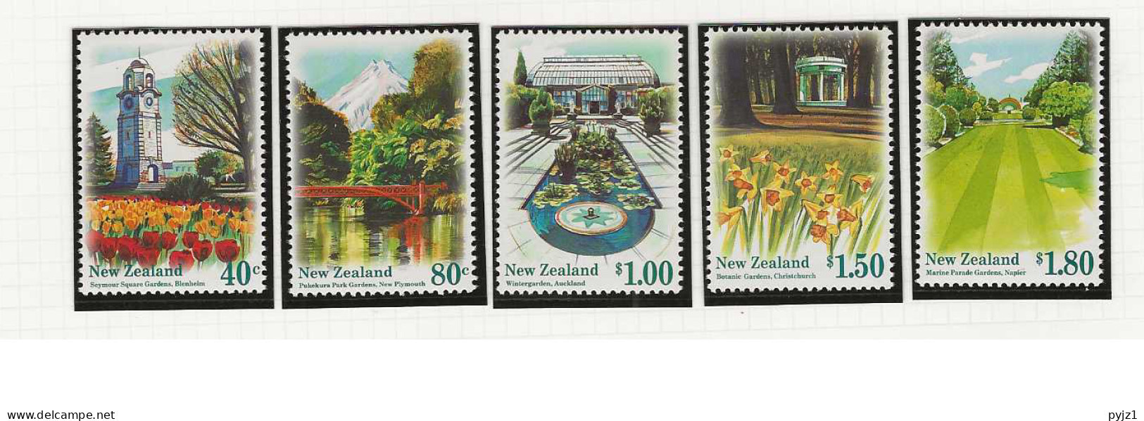 1996 MNH New Zealand Mi 1565-69 Postfris** - Neufs