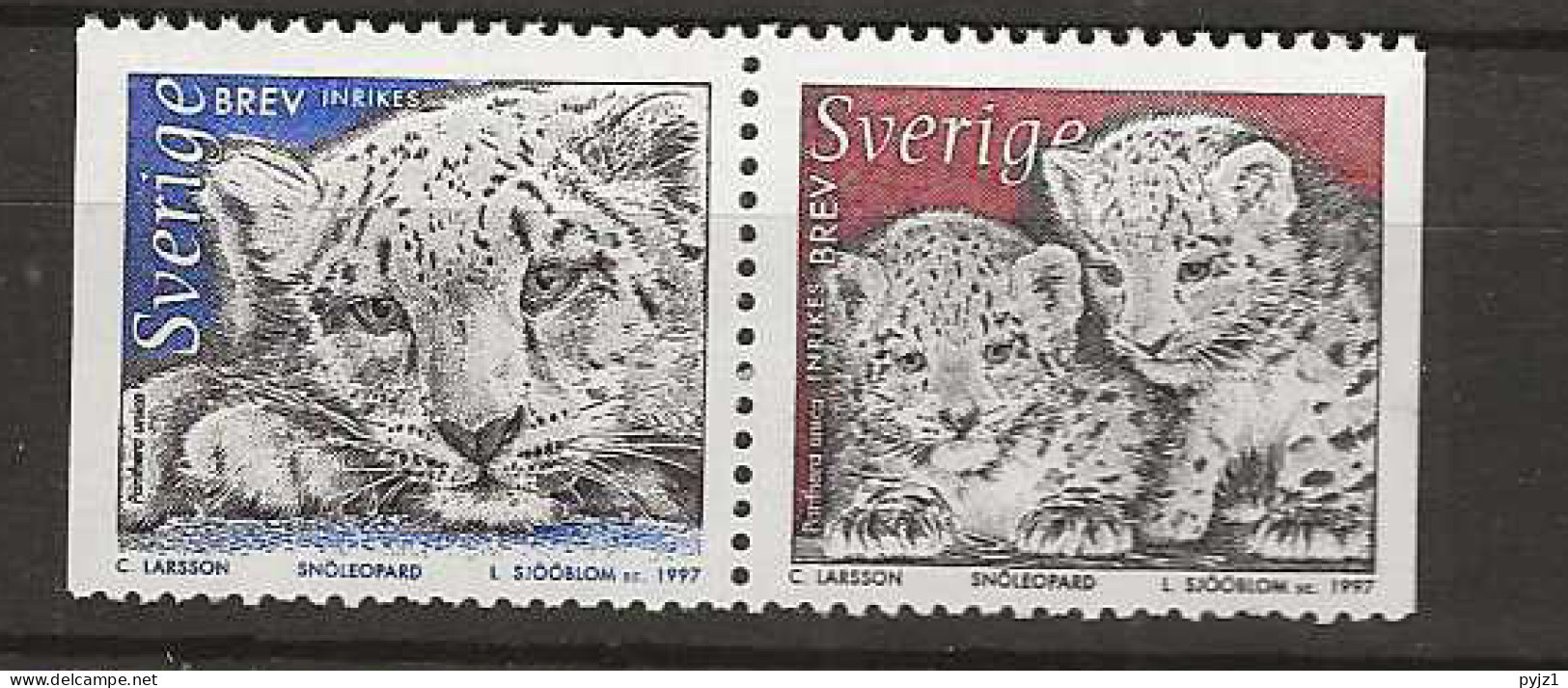 1997 MNH Sweden,Michel 1990-91 Pair, Postfris - Neufs