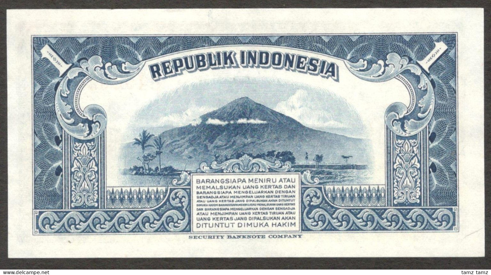 Indonesia 1 Rupiah Rice Field Paddy P-38 1951 UNC Taken From Bundle - Indonesia