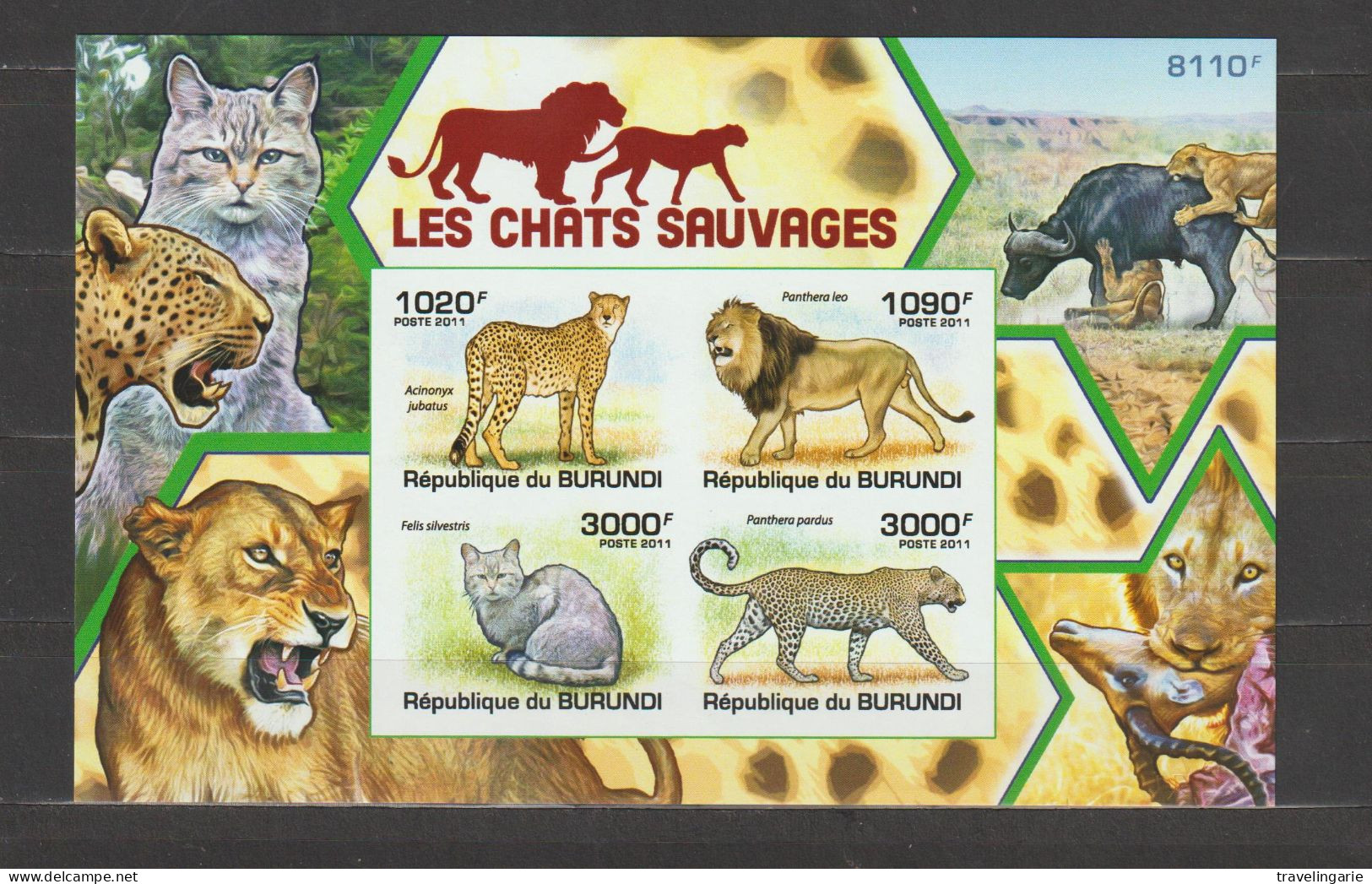 Burundi 2011 Wild Cats / Les Chats Sauvages S/S Imperforate/ND MNH/** - Altri & Non Classificati