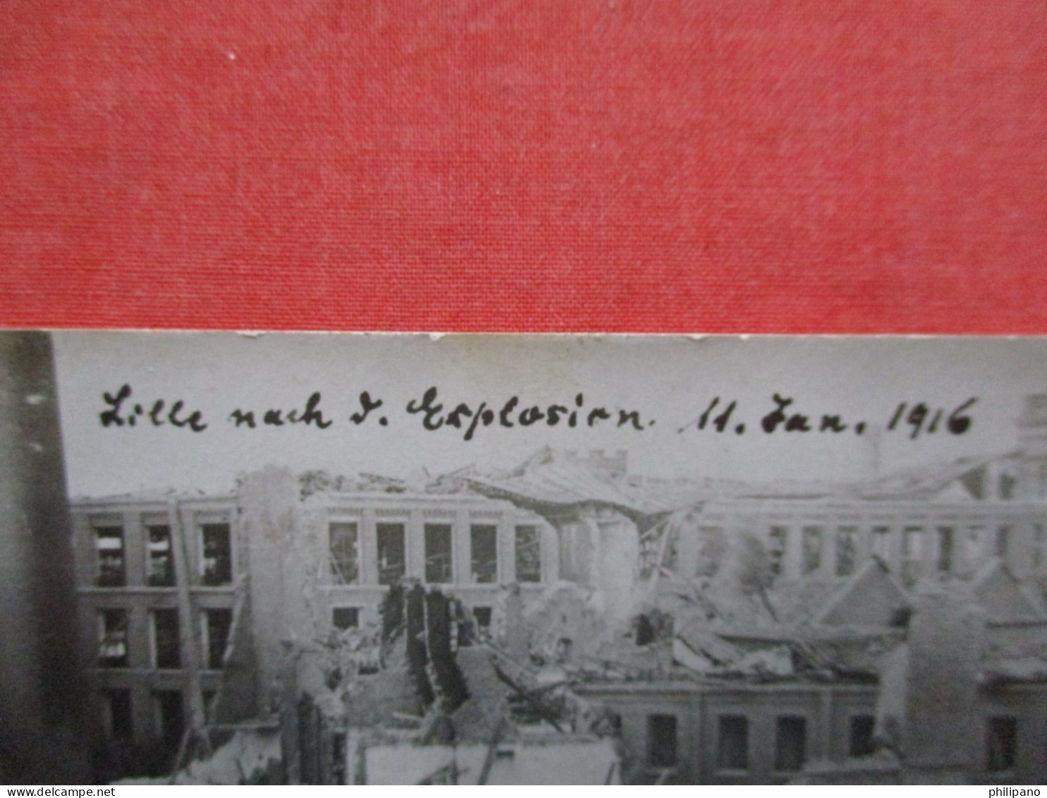 RPPC.   11 Jan 1916 Explosion.  LilleFrance > [59] Nord > Lille  Ref 6409 - Lille