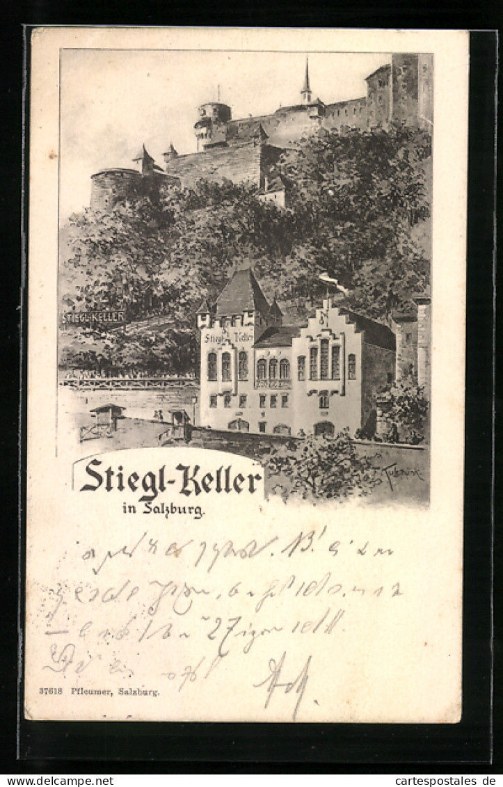 AK Salzburg, Blick Auf Den Stiegl-Keller  - Other & Unclassified