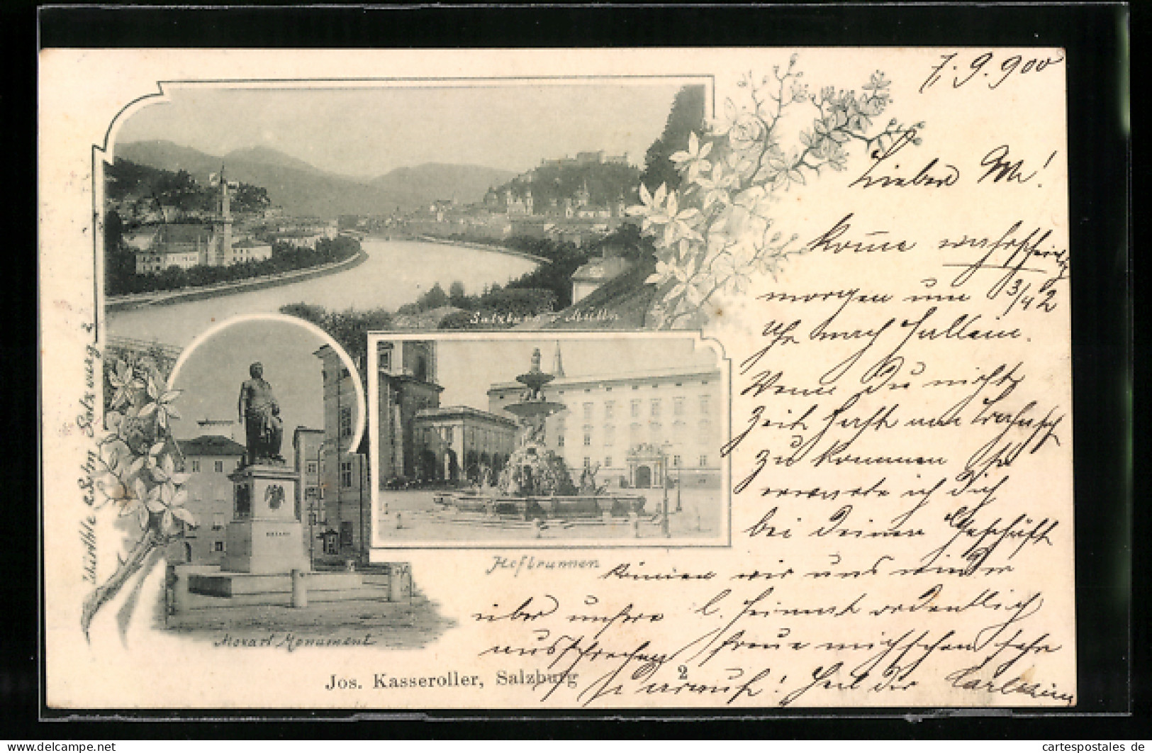 AK Salzburg, Mozart-Monument Und Hofbrunnen  - Other & Unclassified