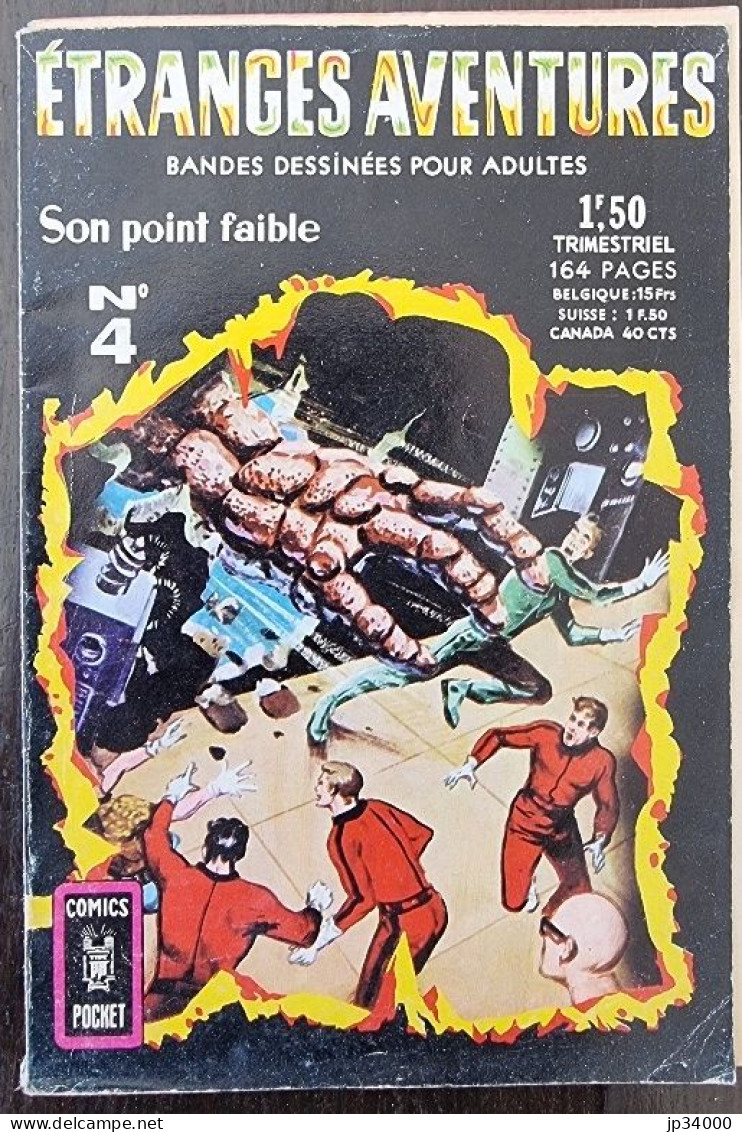 ETRANGES AVENTURES N°4. Son Point Faible. Publié En 1967. Comics Pocket-Aredit - Kleine Formaat