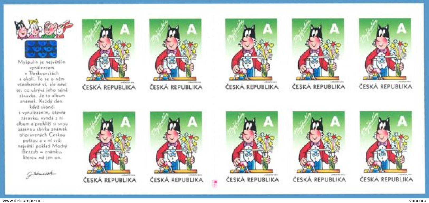 Booklet 657 Czech Republic Myspulin Of Ctyrlistek, Four-Leaf Clover Cat, Comics Character 2010 1st Edition - Chemie