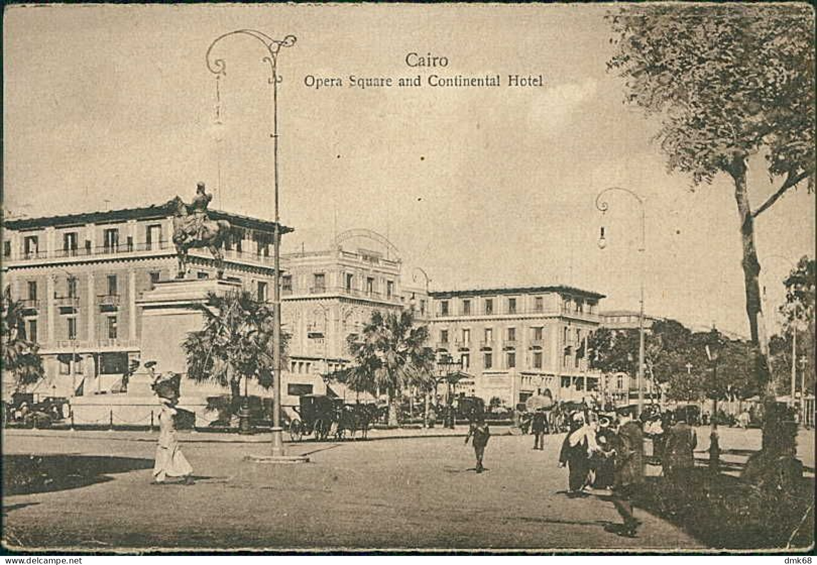 EGYPT - CAIRO / CAIRE - OPERA SQUARE AND CONTINENATAL HOTEL - EDIT THE CAIRO POSTCARD TRUST - 1910s (12696) - Caïro
